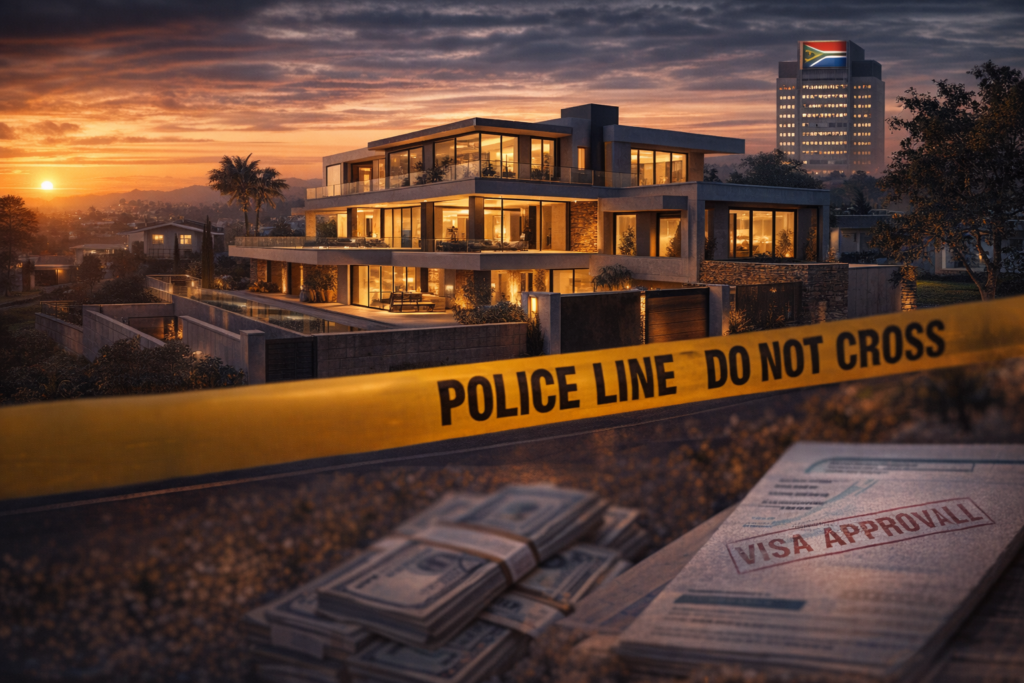 Luxury mansion allegedly linked to Home Affairs visa bribe scandal in South Africa